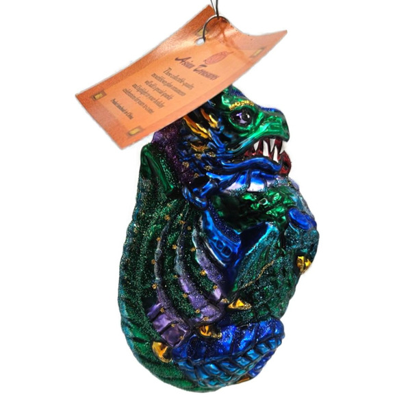 Asian Treasures Chimera Dragon Halloween Fantasy Christmas Tree Glass Ornament - Picture 5 of 9